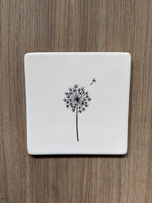 Hoofdbeeld Tegeltje paardenbloem (mat)